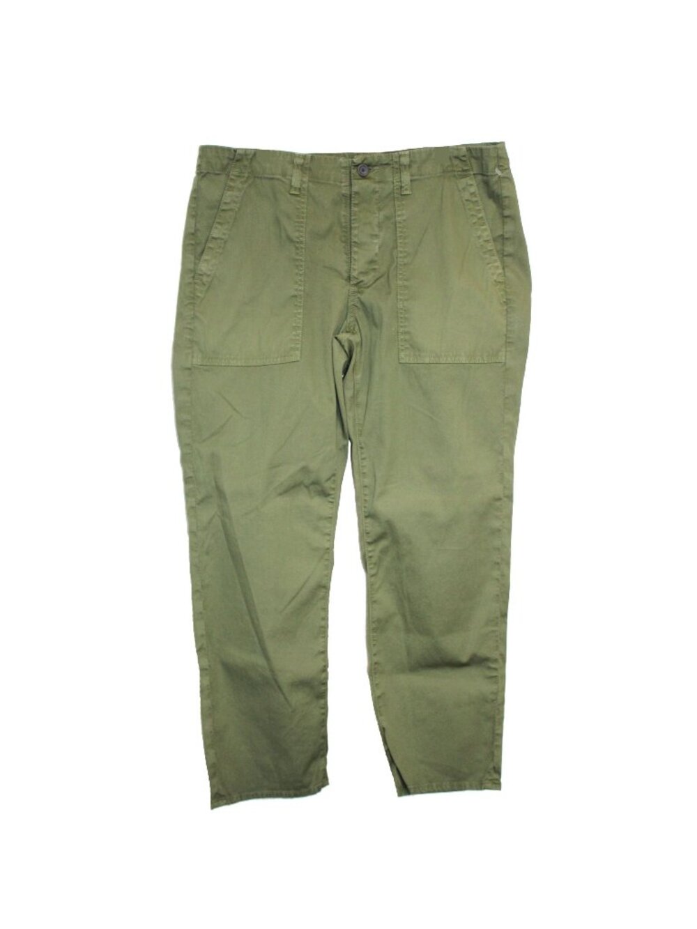 Adriano Goldschmied Mens Olive Green Cotton Blend Straight-Leg Pants Size 32